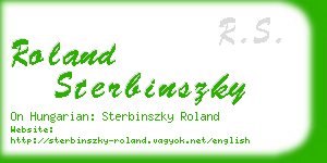 roland sterbinszky business card